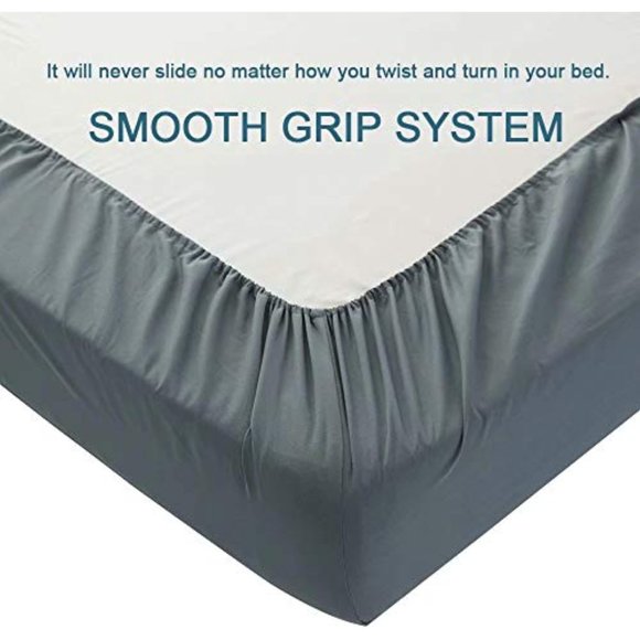 Cool 6PC 100% Bamboo Queen Size Bed Sheets Set 1800 Thread Count 16 Inch Deep - Picture 6 of 6